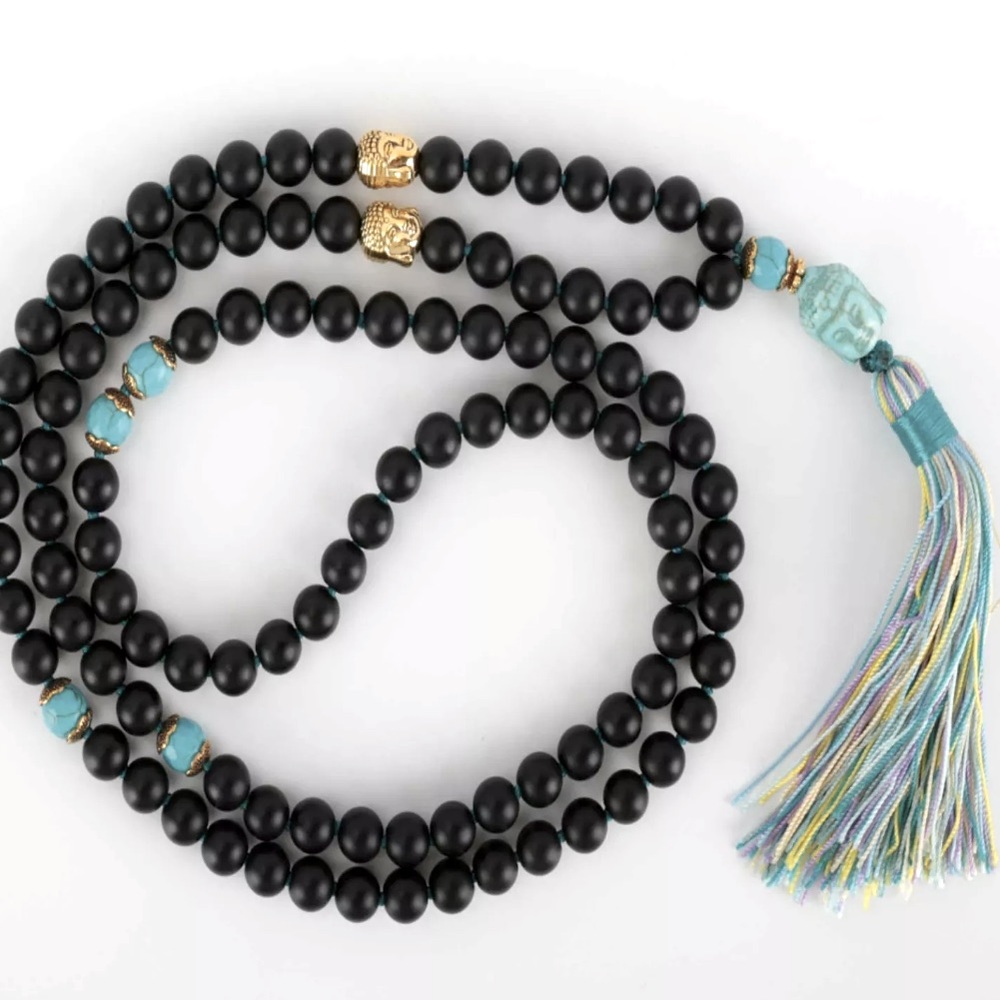 Onyx Buddha Meditation Mala - Picture 3 of 4